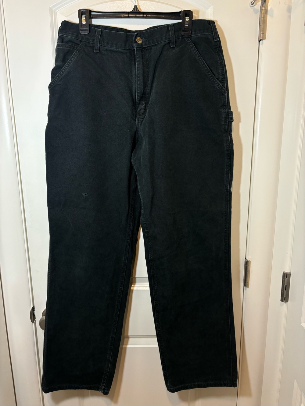 Carhartt Dark Blue Men's Cargo Work Pants with Utility Pockets